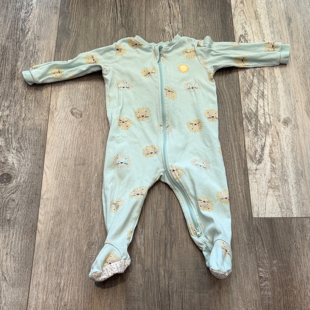 Pekkle Adorable Blue Lion Print Kids One Piece